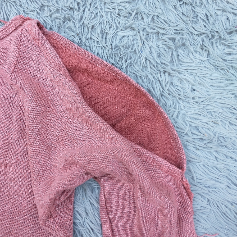 Cold Shoulder Split Hem Two Tone Exposed Reverse … - image 3